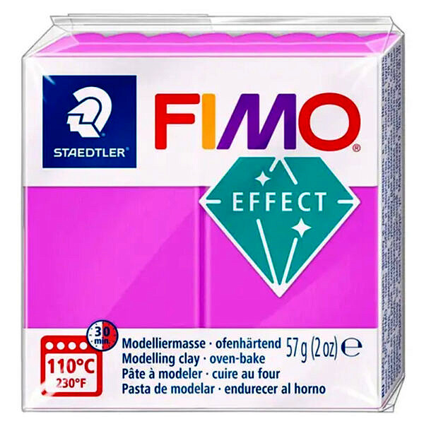 PATE POLYMERE FIMO EFFECT NEON LILAS 57 gr REF 8010-601